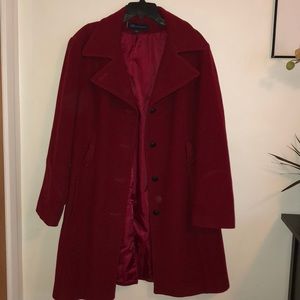 Red Anne Klein Pea Coat